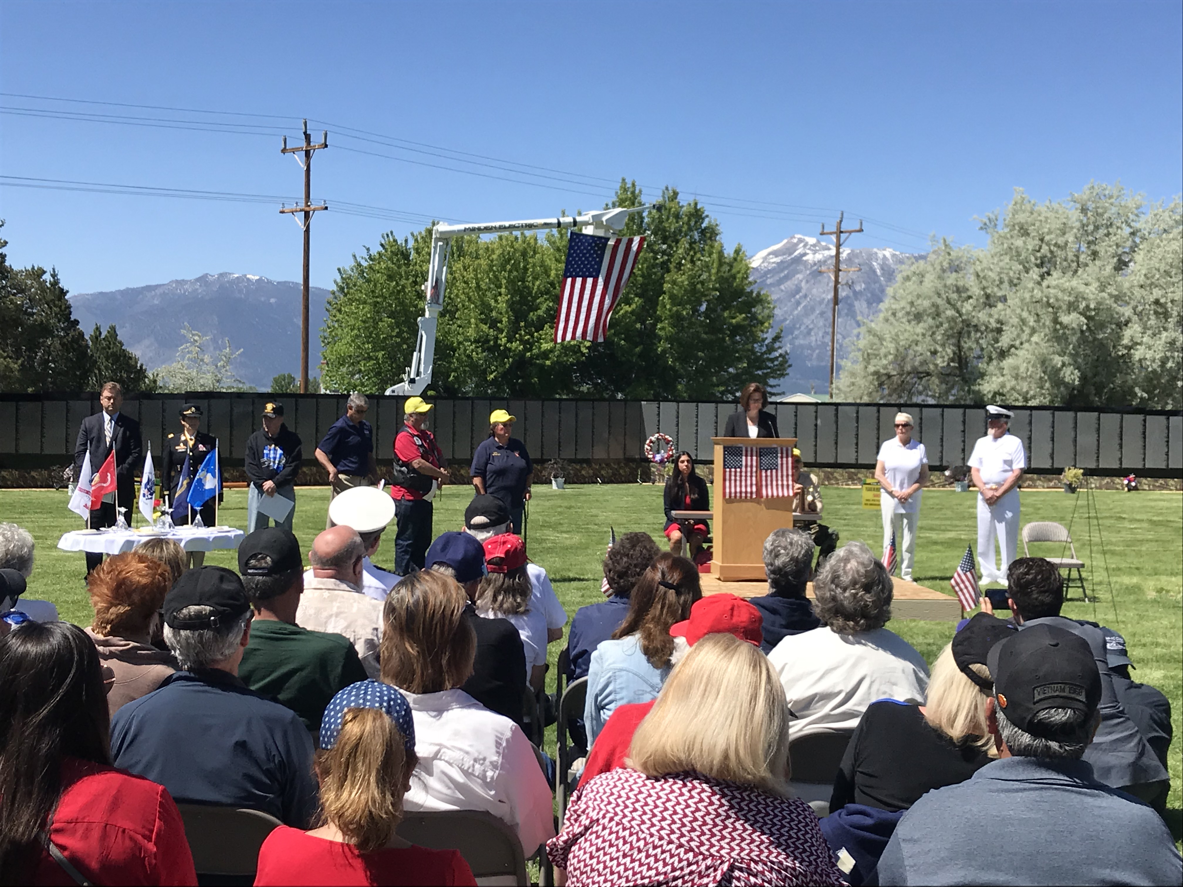 Cortez Masto attends Moving Wall ceremony